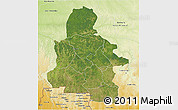 Satellite 3D Map of Kasai-Occidental, physical outside