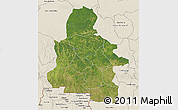 Satellite 3D Map of Kasai-Occidental, shaded relief outside