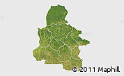 Satellite 3D Map of Kasai-Occidental, single color outside