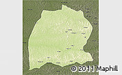 Physical 3D Map of Dekese, darken