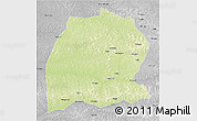 Physical 3D Map of Dekese, desaturated