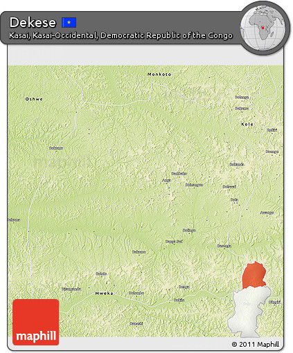 Physical 3D Map of Dekese