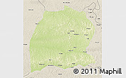 Physical 3D Map of Dekese, shaded relief outside