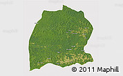 Satellite 3D Map of Dekese, cropped outside