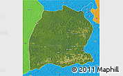 Satellite 3D Map of Dekese, political outside