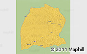 Savanna Style 3D Map of Dekese, single color outside