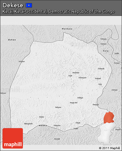Silver Style 3D Map of Dekese