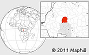 Blank Location Map of Dekese, highlighted grandparent region