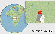 Savanna Style Location Map of Dekese, highlighted parent region, highlighted grandparent region