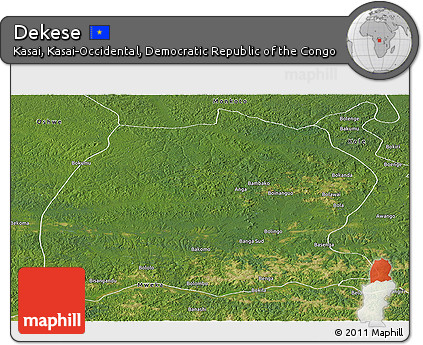 Satellite Panoramic Map of Dekese
