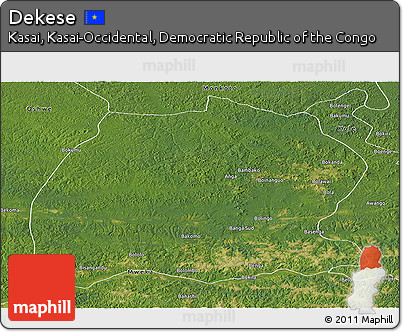 Satellite Panoramic Map of Dekese