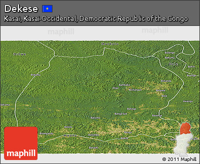 Satellite Panoramic Map of Dekese