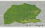 Satellite Panoramic Map of Dekese, lighten, semi-desaturated