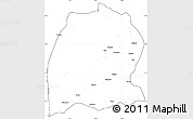 Blank Simple Map of Dekese, cropped outside