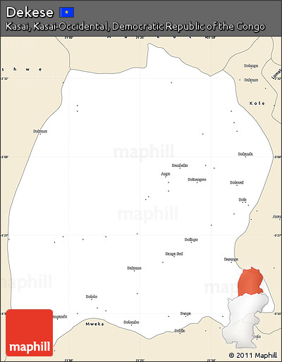 Classic Style Simple Map of Dekese