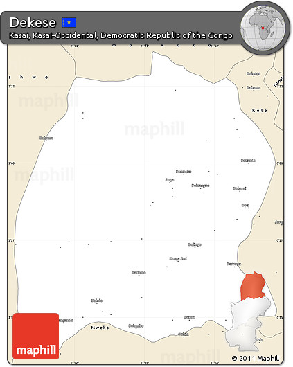 Classic Style Simple Map of Dekese