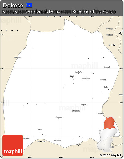 Classic Style Simple Map of Dekese
