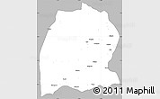 Gray Simple Map of Dekese, single color outside