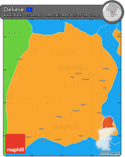 Political Simple Map of Dekese