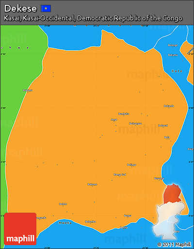 Political Simple Map of Dekese