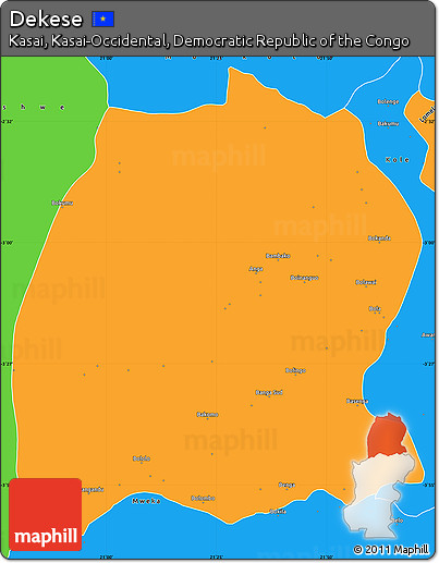 Political Simple Map of Dekese
