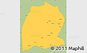 Savanna Style Simple Map of Dekese, single color outside
