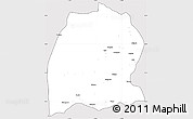 Silver Style Simple Map of Dekese, cropped outside