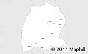 Silver Style Simple Map of Dekese, single color outside