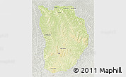 Physical 3D Map of Ilebo, lighten, semi-desaturated