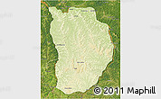 Physical 3D Map of Ilebo, satellite outside