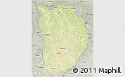 Physical 3D Map of Ilebo, semi-desaturated