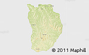 Physical 3D Map of Ilebo, single color outside