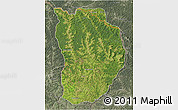 Satellite 3D Map of Ilebo, semi-desaturated