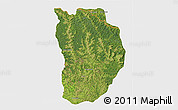 Satellite 3D Map of Ilebo, single color outside