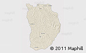Shaded Relief 3D Map of Ilebo, single color outside