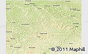 Physical Panoramic Map of Ilebo