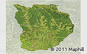 Satellite Panoramic Map of Ilebo, lighten