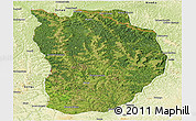 Satellite Panoramic Map of Ilebo, physical outside
