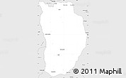 Silver Style Simple Map of Ilebo