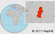 Gray Location Map of Kasai