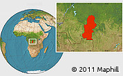 Satellite Location Map of Kasai