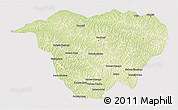 Physical 3D Map of Mweka, cropped outside