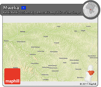 Physical 3D Map of Mweka