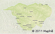 Physical 3D Map of Mweka, lighten