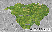 Satellite 3D Map of Mweka, lighten, desaturated
