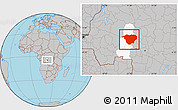 Gray Location Map of Mweka, highlighted parent region