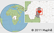 Savanna Style Location Map of Mweka, highlighted country, highlighted parent region