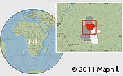 Savanna Style Location Map of Mweka, highlighted parent region, highlighted grandparent region, hill shading