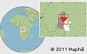 Savanna Style Location Map of Mweka, highlighted parent region, highlighted grandparent region