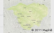 Physical Map of Mweka, lighten, semi-desaturated